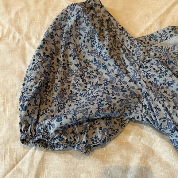 Old Navy | Blue Paisley Cottage-core Mini Dress - Picture 6 of 10